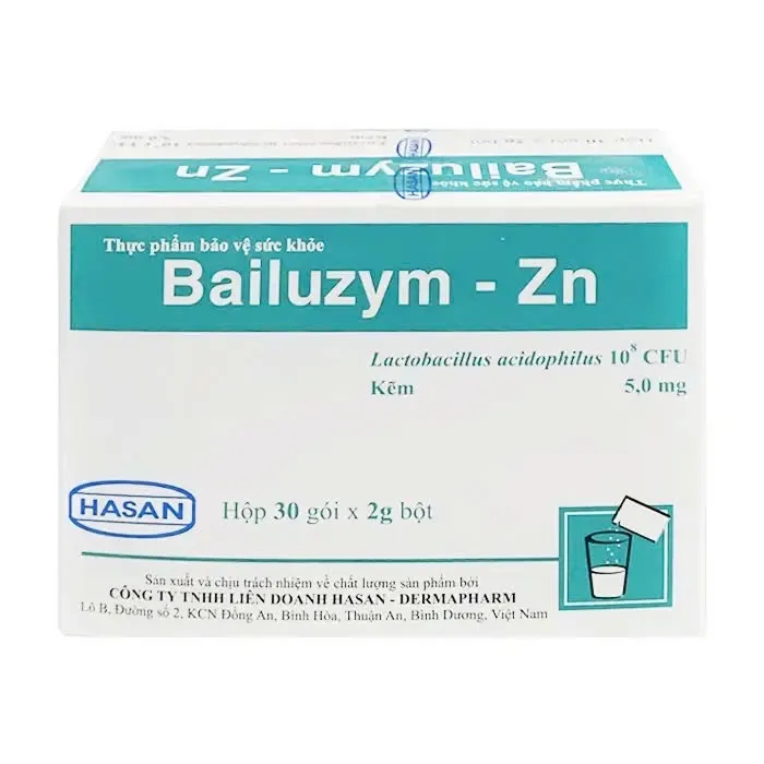 Bailuzym-zn Hasan (H/30g) - Thuốc hỗ trợ tiêu hóa & cân bằng vi sinh đường ruột hiệu quả